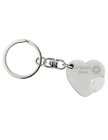 Heart key ring with shopping chip